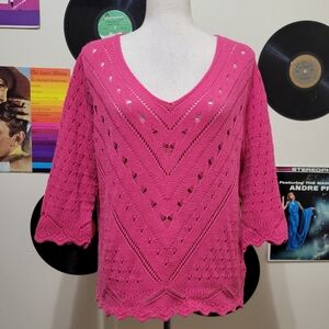 Joseph A. | Vintage Pink Knit V-Neck